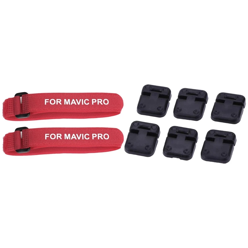 

6PCS Black Plastic Car Door Hinge with 2 Pcs Propeller Blade Tape Straps Holder