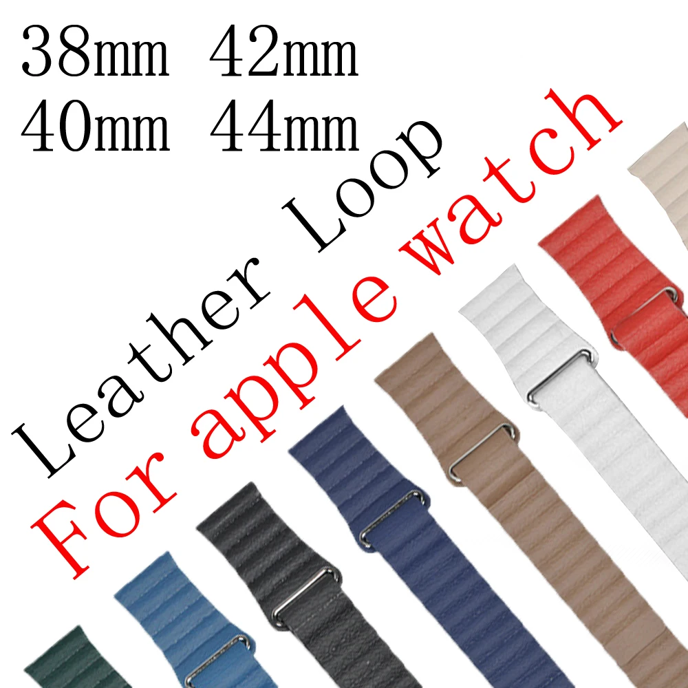 Кожаный ремешок для apple watch, ремешок для apple watch 5, 4, 40 мм, 44 мм, correa iWatch 42 мм, 38 мм, браслет, Аксессуары для наручных часов
