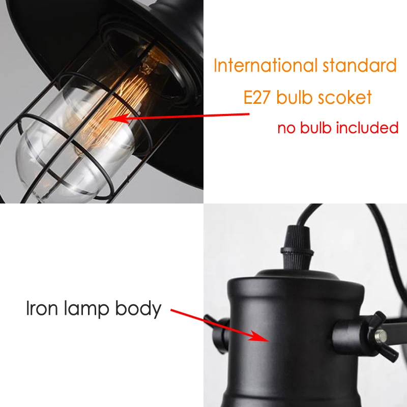 Настенное бра с железные настенные лампы для входной двери Бра в стиле индустрии