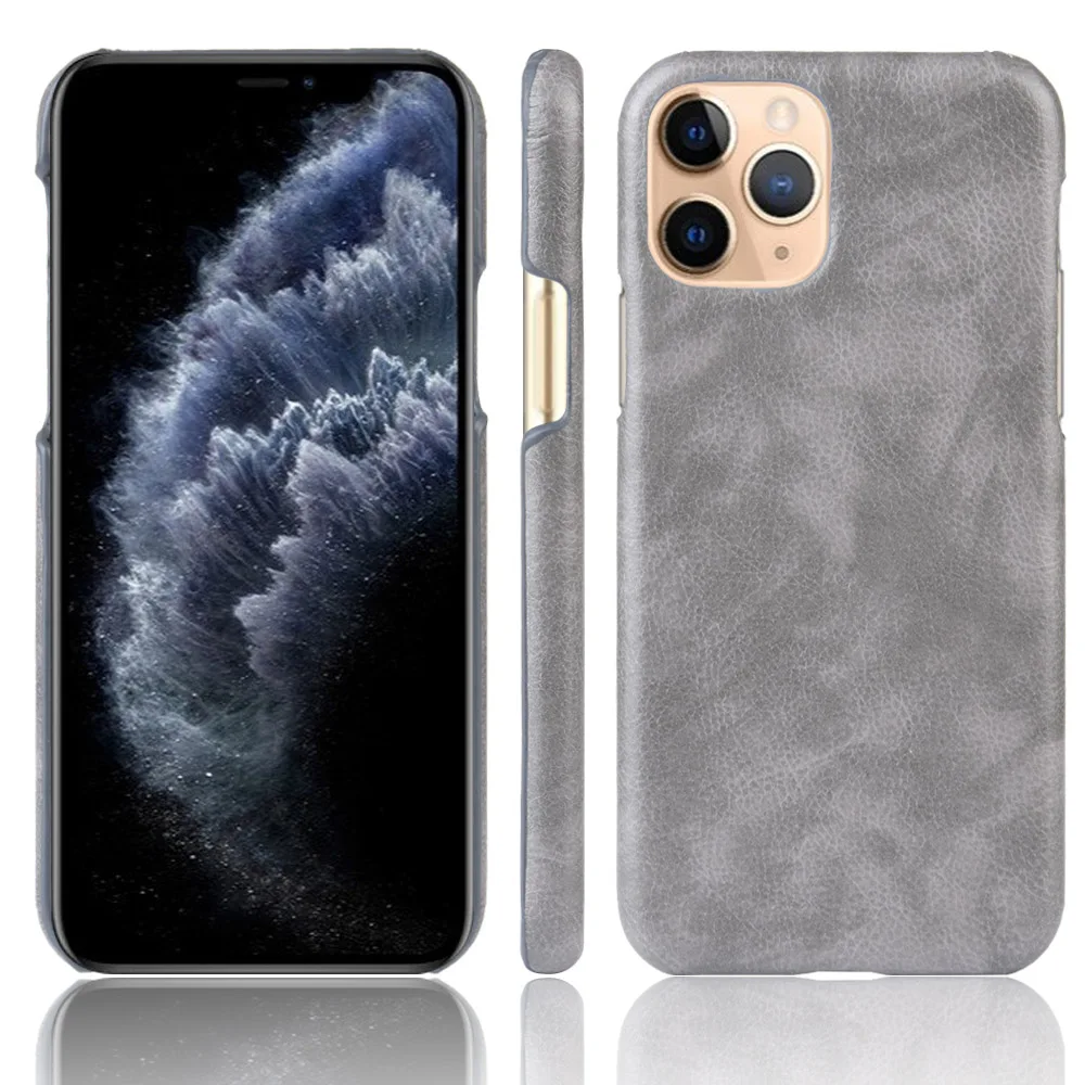 Чехол для Apple iPhone 11 Pro Max Жесткий книжка из искусственной кожи с узором Личи 2019
