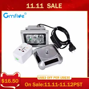 gmfive 405nm uv led resin curing light solar power turntable battery rotating display for dlp sla us plug 3d printer parts free global shipping