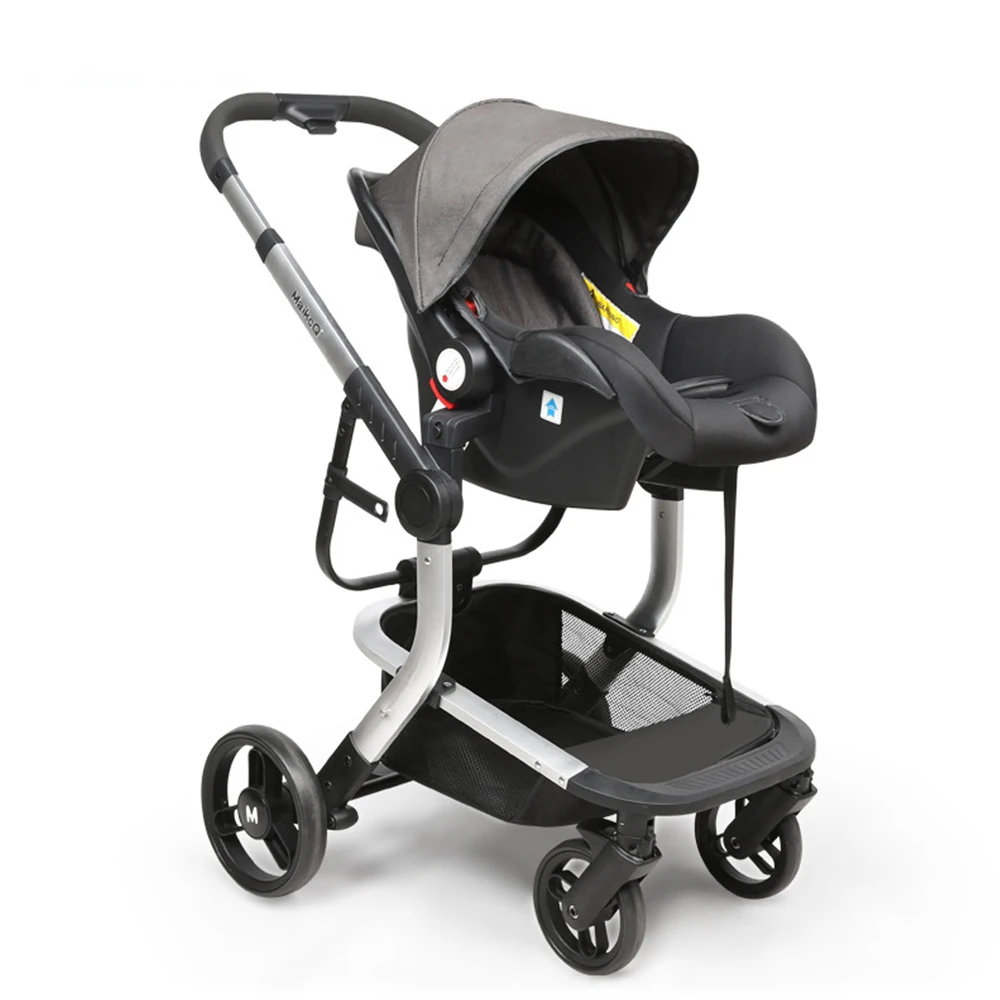 

3 in 1 Fashion Infant Strollers Baby Happy Cradle Safe Breathable Baby Travel Sleeping Basket Adjustable With Basket Four-wheel