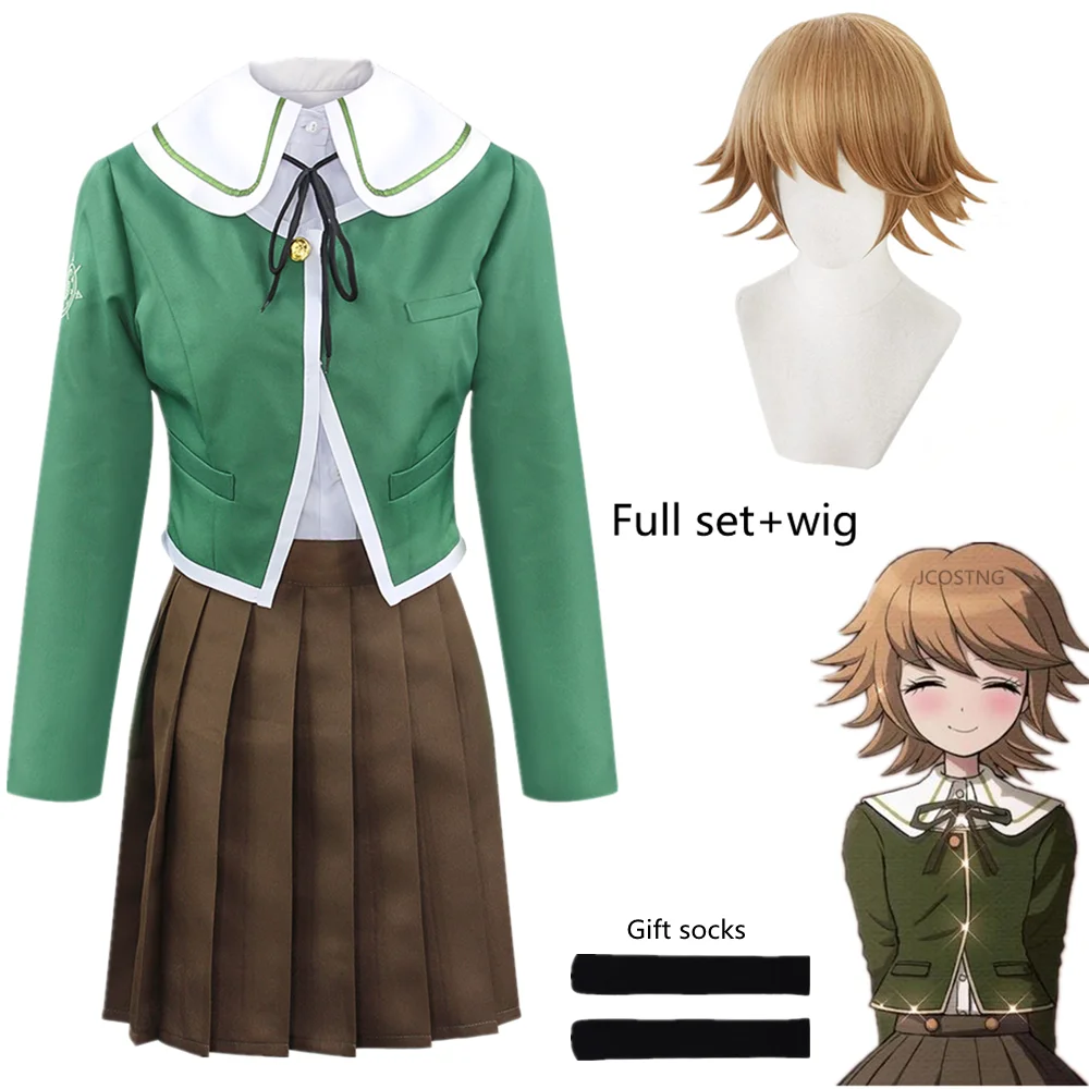 Косплей-униформа из аниме Danganronpa V3 Chihiro Fujisaki школьная форма JK пальто/юбка/пальто