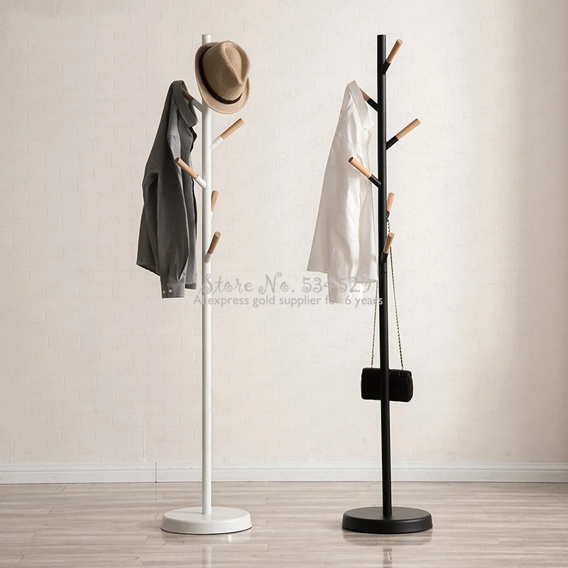 30%B Coat Rack Creative Hanger Simple Clothes Bedroom Iron Nordic Floor |