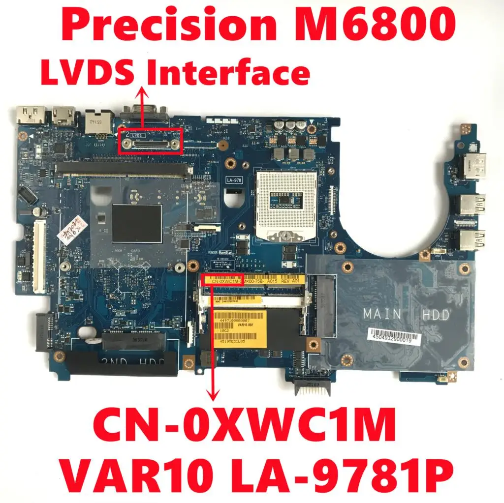  0 XWC1M XWC1M  dell Precision M6800,    , VAR10,    HM86, DDR3,  LVDS,  