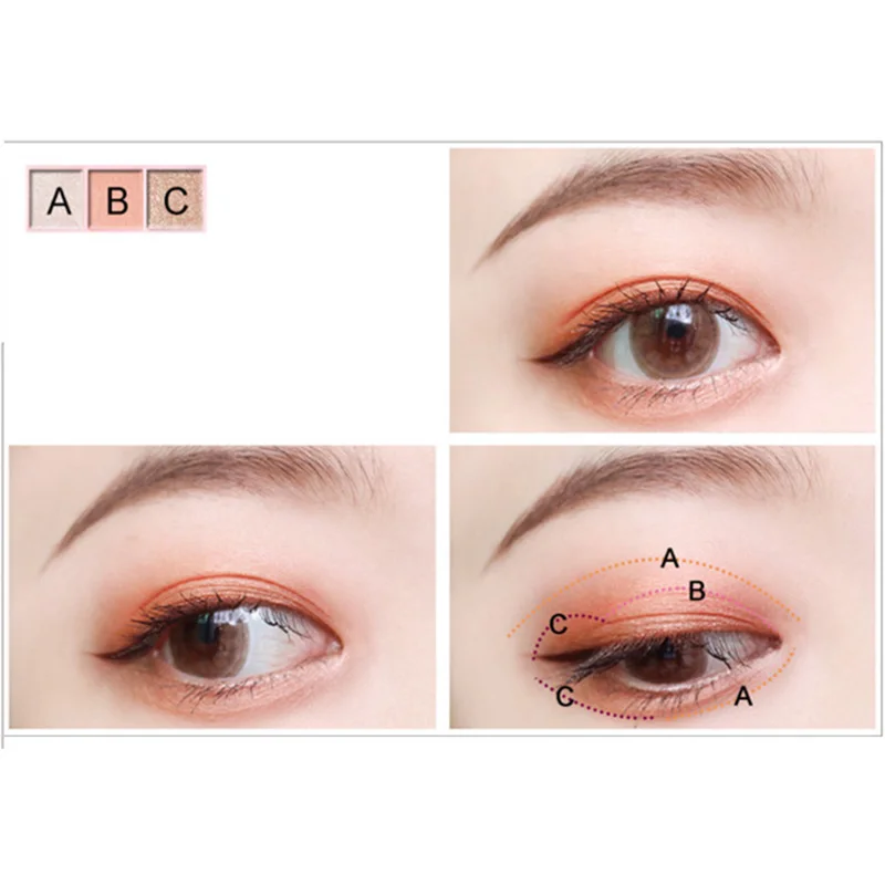 Шесть цветов дымчатые матовые обнаженные тени для век водонепроницаемый макияж