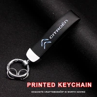 car styling metal emblem keyrings high grade pu leather car keychain for citroen c4 c1 c5 c3 c6 c2 c8 ds c elysee vts c4l xantia