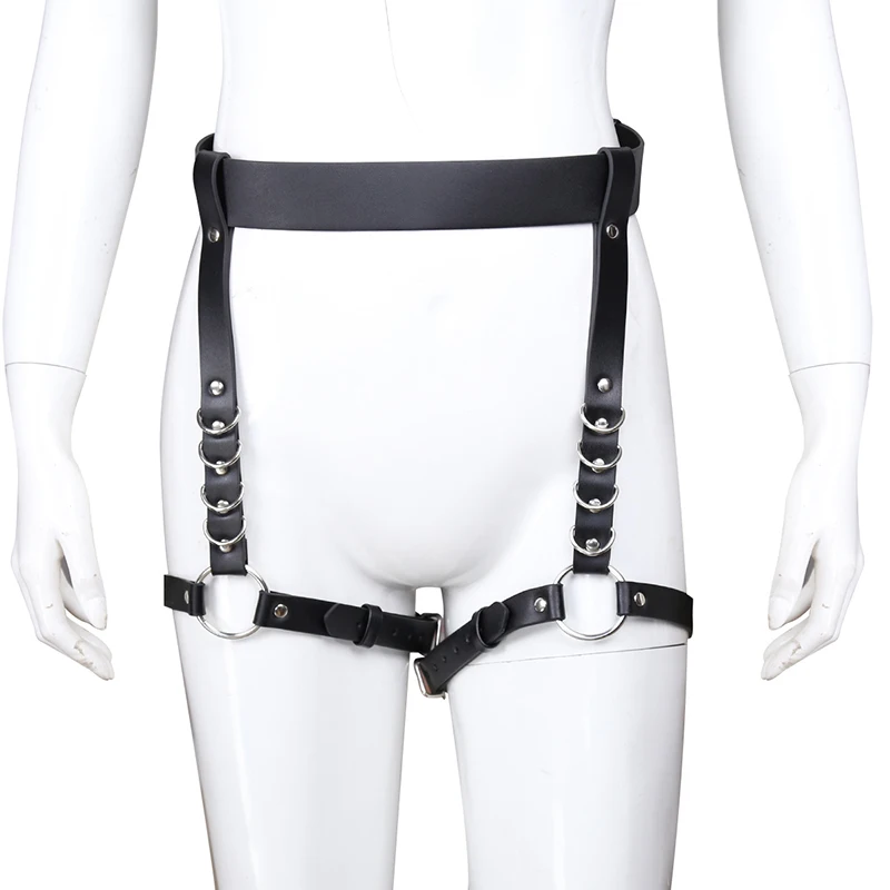 

NO.ONEPAUL Leg Belt Club Party Appeal Accessories Sexy Women Harness Waist Belt Genuine Leather Garters Waistband Pin Strap Band