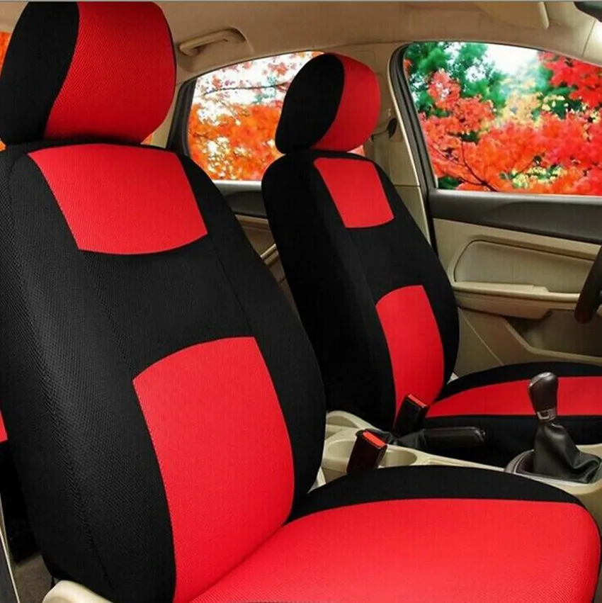 

High Quality Car Seat Covers Universal Fit Polyester 3MM Composite Sponge Car Styling lada car cases seat cover accessories