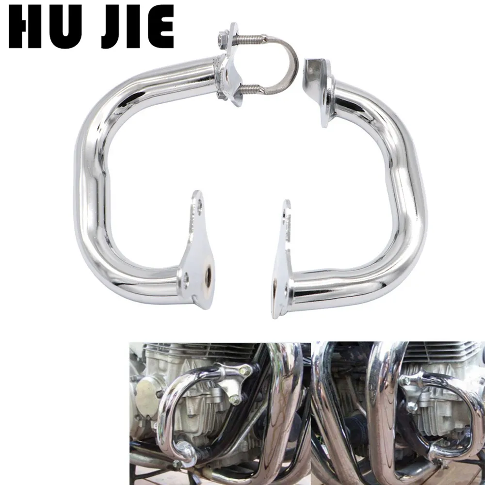 

Chrome L/R Crash Bars Engine Guard Rail Motor Fence Bumper Front Side Protector For Honda NIGHTHAWK CB750 CB 750 1993-2011