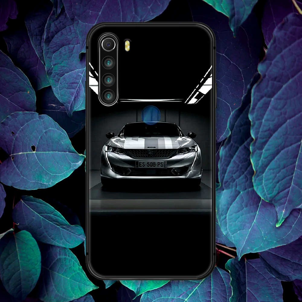 

PEUGEOT Luxury Sport Car Phone Case For Xiaomi Redmi Note 7 8 8T 9 9S 4X 7 7A 9A K30 Pro Ultra black Etui Pretty Hoesjes Soft
