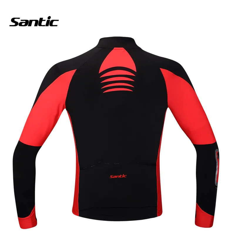 Santic ветрозащитная велосипедная Джерси с длинным рукавом зимняя теплая куртка