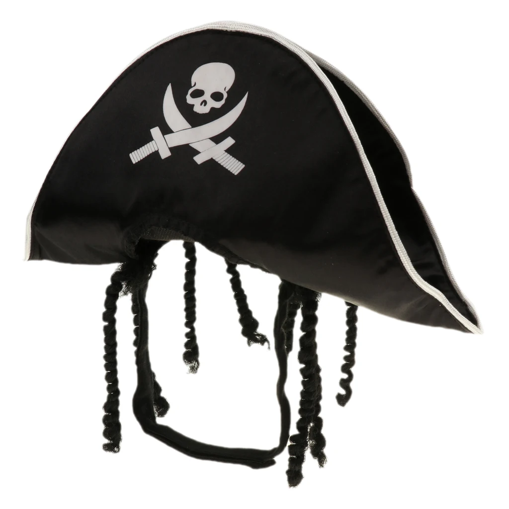 

Funny Halloween Pet Cat Dog Pirate Costume Cosplay Hat Black 27x13cm