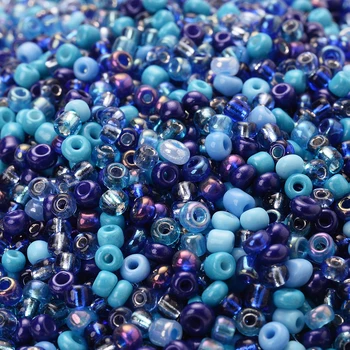 300/600/1500pcs 3mm Mix Blue Charm Czech Glass Seed Beads DIY Bracelet Necklace For Jewelry Making Handmade DIY Accessories 3