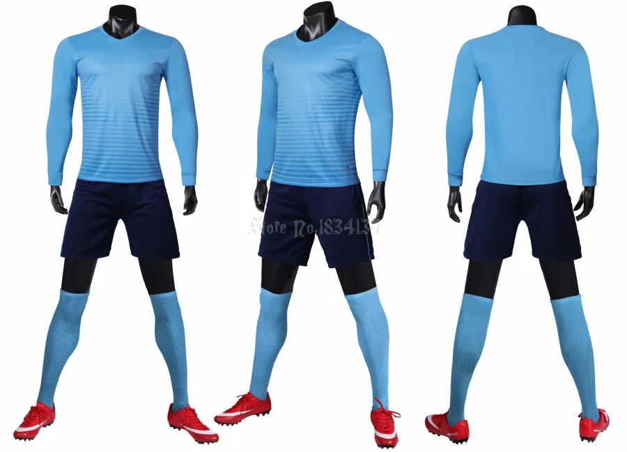 Soccer Jerseys Long Sleeve Men Custom Football Jerseys Soccer Uniforms Youth Adult Football Set Long Soccer Jersey