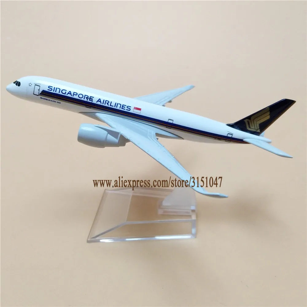 

Модель самолета из металлического сплава, 16 см, авиакомпании Singapore Airlines, модель самолета моделей самолета A350 350, подарок