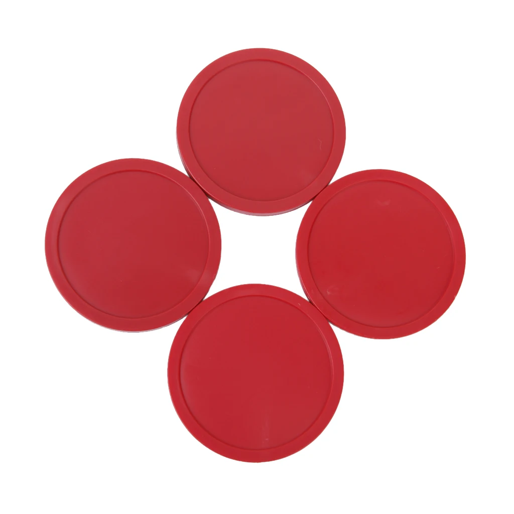 

4 штуки, воздушный хоккейный Настольный Аркадный Игровой домкрат 82 мм, красный диаметр 82 мм/3,22 дюйма