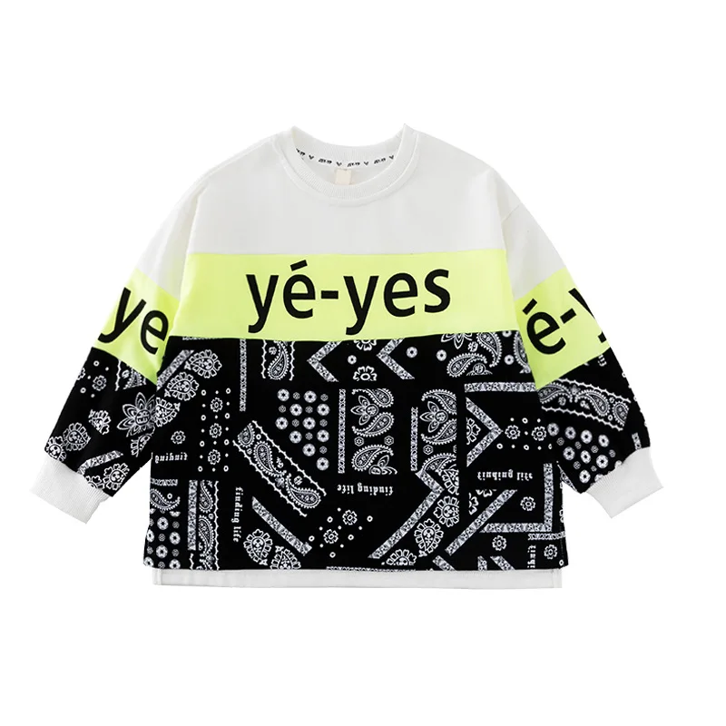 

O Neck Spring Autumn Boys Sweatshirts Jacket Coat KidsOvercoat Outwear Teenager Tops Children Clothes Cotton Sport School High