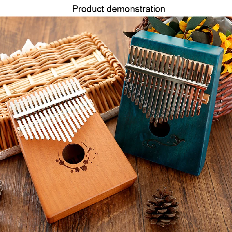 Kalimba 17 клавишный большой палец фортепиано из красного дерева Музыкальные