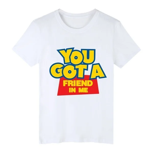 2021 футболки с принтом Ты один друг в мне удобные повседневные топы|Мужские