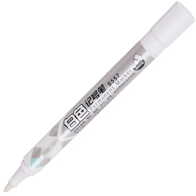 1PC Portable White Permanent Marker Pens Chalk Blackboard Glass Window Car Tyre Tire Tread Rubbe Pens Office School Supplies
