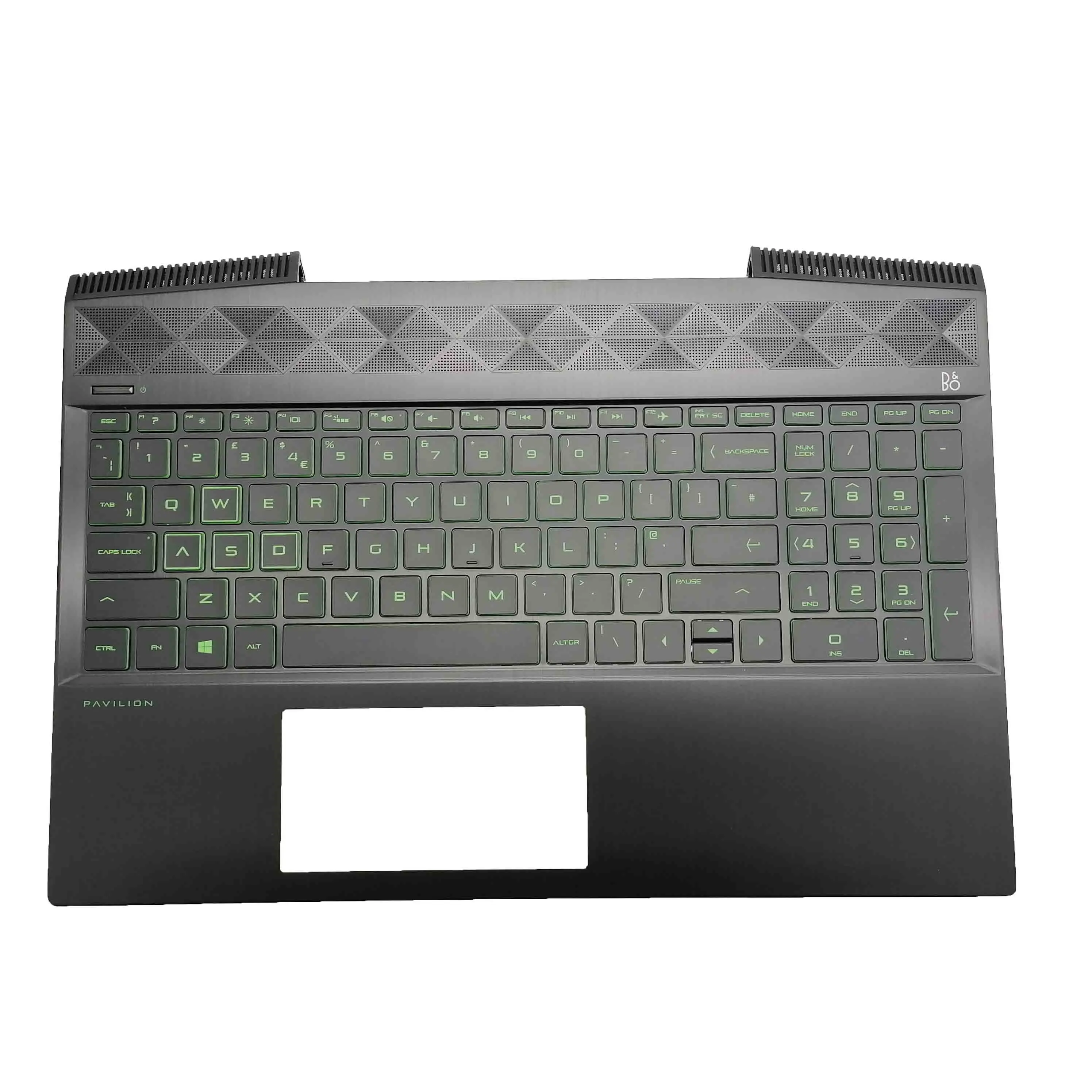 Online Nuevo Para HP Pavilion 15-CX Serie TPN-C133 Portátil Cubierta Superior Con Reposamanos Con Verde Teclado Retroiluminado