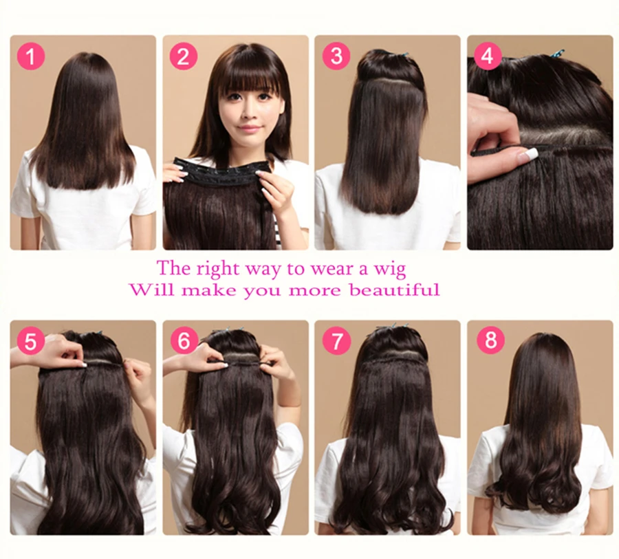 

Synthetic Deep Wave Black Curly Hair Heat Resistant Curly Clips in on Synthetic Hair Extensions Hair pieces for Women Heymidea