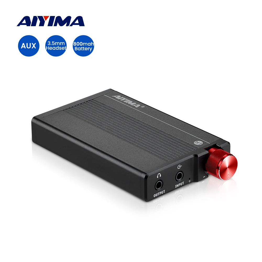 

AIYIMA Audio H1 Mini Portable Hifi Earphone Amplifier JRC5532 OP AMP 3.5mm AUX Headphone AMP for Mp3 Player Tablets Phone