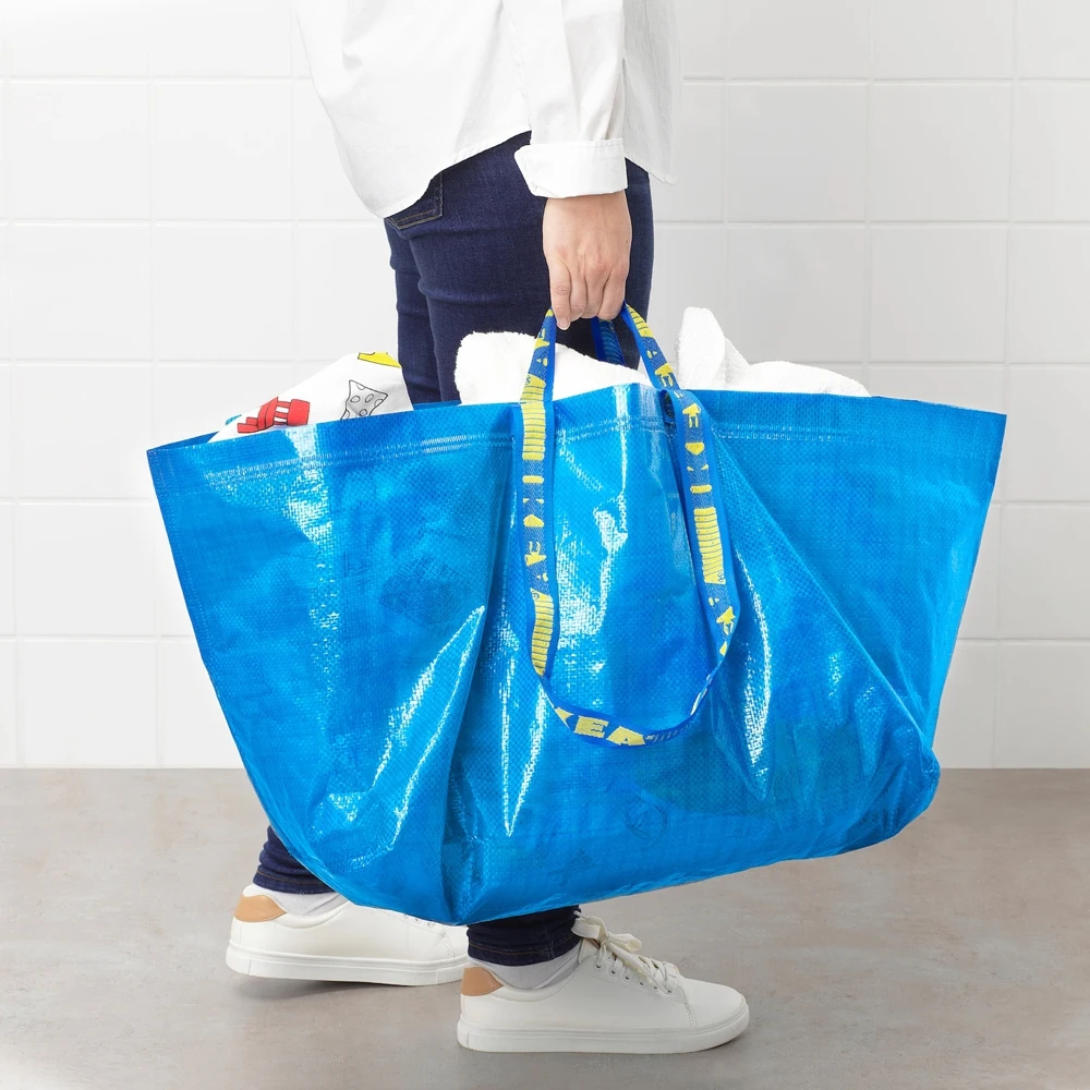 Bag FRAKTA Swedish Quality Products large blue 55x37x35 cm / 71 l bags storage of things items for Home Organization Garden | Дом и сад