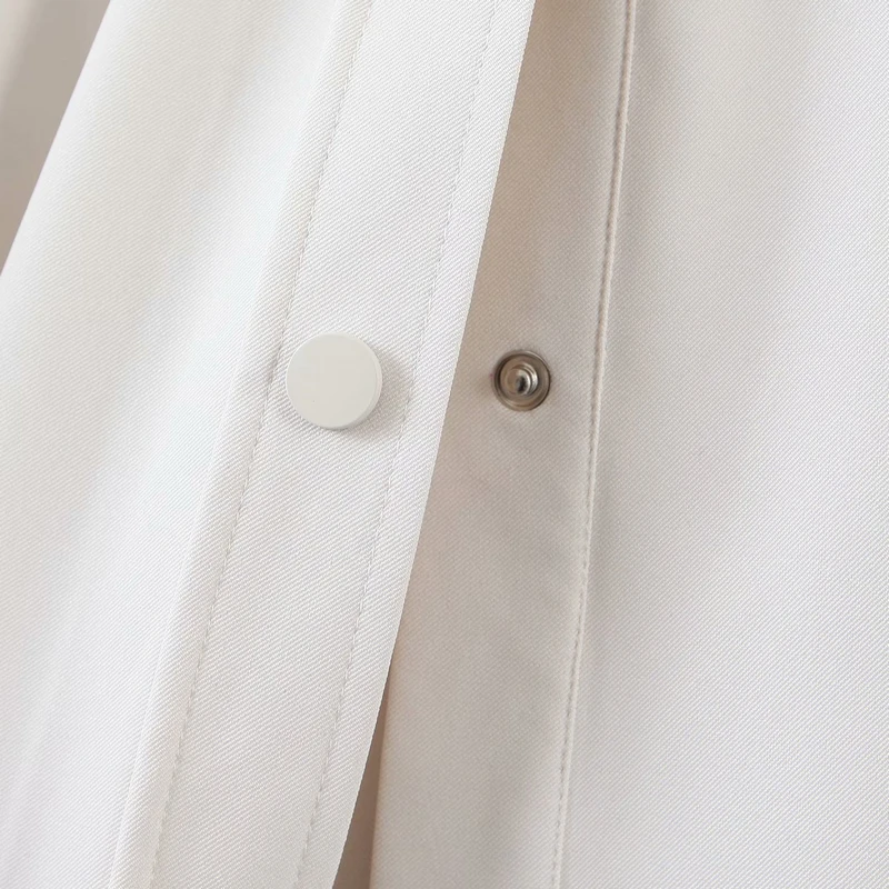 

Wixra Big Pockets Shirts And Blouses Long Sleeve 2021 Spring New Ladies Solid Oversized Tops For Women