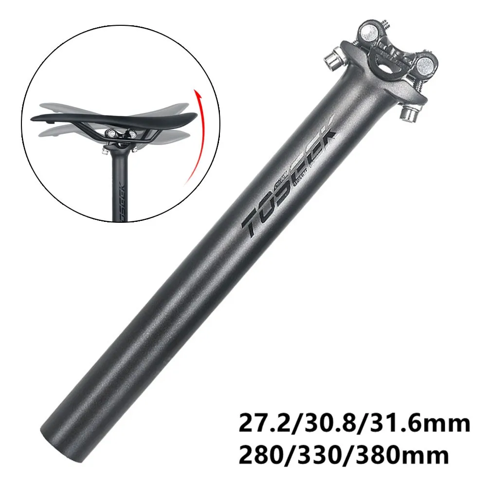 Carbon Fiber Seatpost Bicycle Black Cycling High-strength Mountain Bike