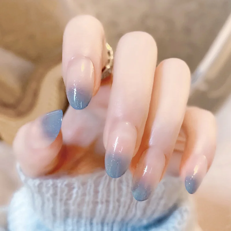 Накладные ногти на шпильке 24 шт. простые стойкие искусственные с полным