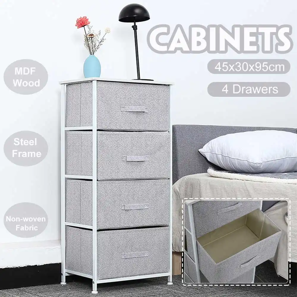 

Iron Frame Fabric Drawer Non-woven Wardrobe Multi-layer Bedside Tables For Bedroom Living Room Storage Cabinet Rack