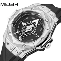 ruimas irregular dial new men fashion military sport wristwatch soft silicone strap quartz 3d stereo male relojio zegarki montre