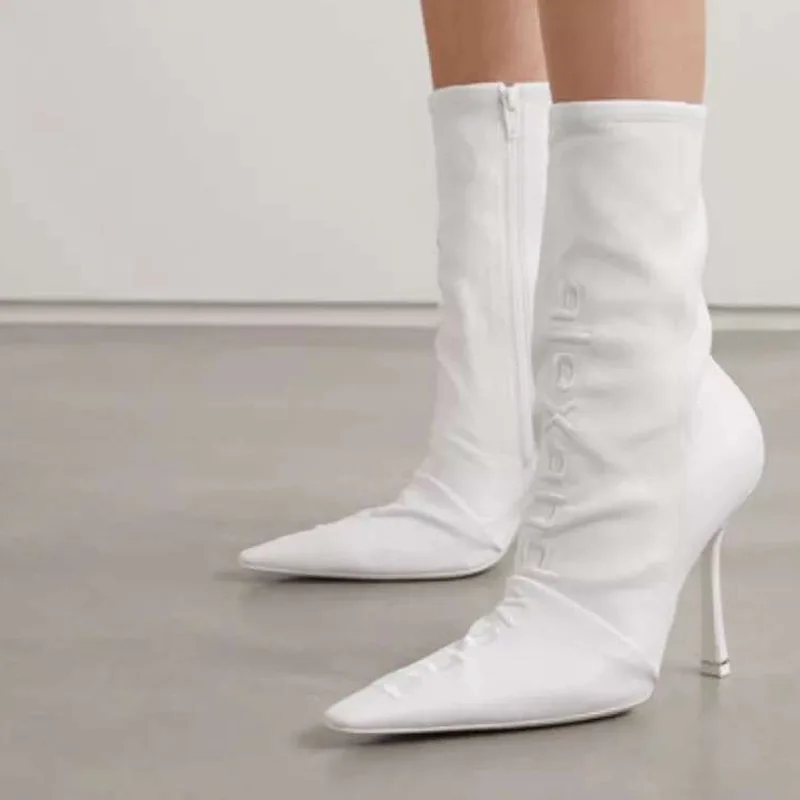Роскошные дизайнерские ботинки-носки облегающие эластичные ботинки на высоком
