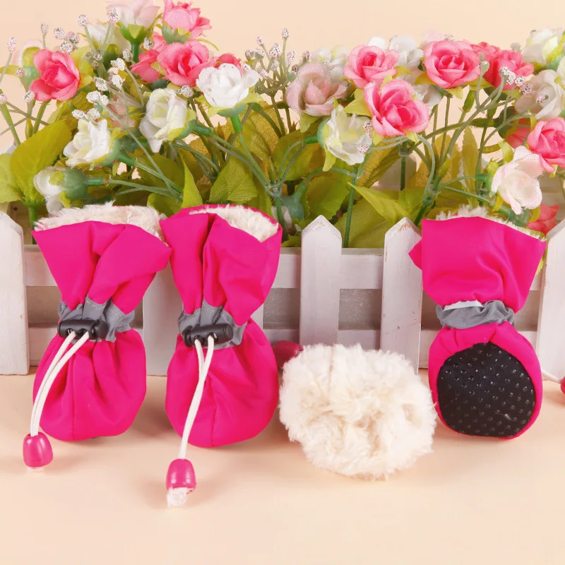 

Dog winter cotton soft shoes Snow Waterproof Rain Anti-slip boots botas para perro zapatos perro buty dla psa footwear Cachorro