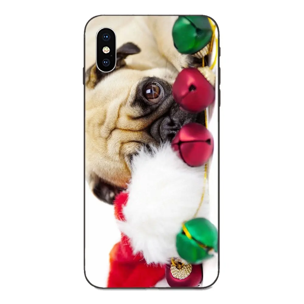 Мопс в костюме с принтом Санта для Huawei nova 2 2S 3i 4 4e 5i Y3 Y5 II Y6 Y7 Y9 Lite Plus Prime Pro 2017 2018 2019 |