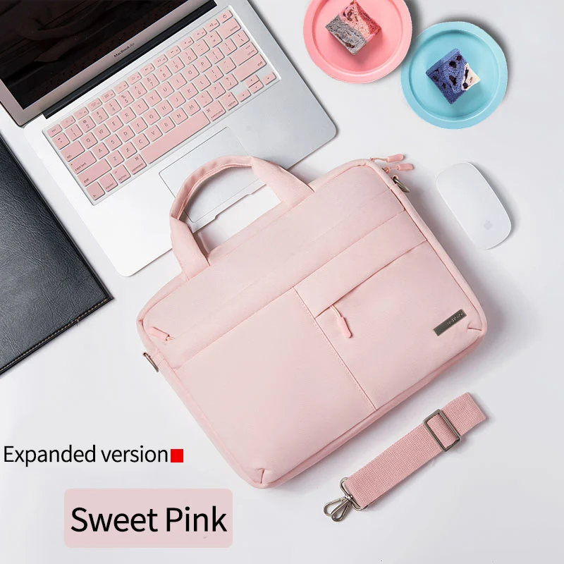 Sweet Pink Style B Модная сумка для ноутбука для женщин, 12, 13, 14, 15, 15,6 дюймов для MacBook Xiaomi air pro retina 13,3 сумка с ремешком для ноутбука сумка для переноски - Цвет: Sweet Pink Style B