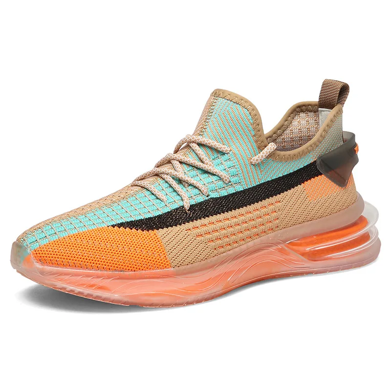 

2021 new spring shoes men's fashion color mesh men's shoes breathable sports leisure running shoes