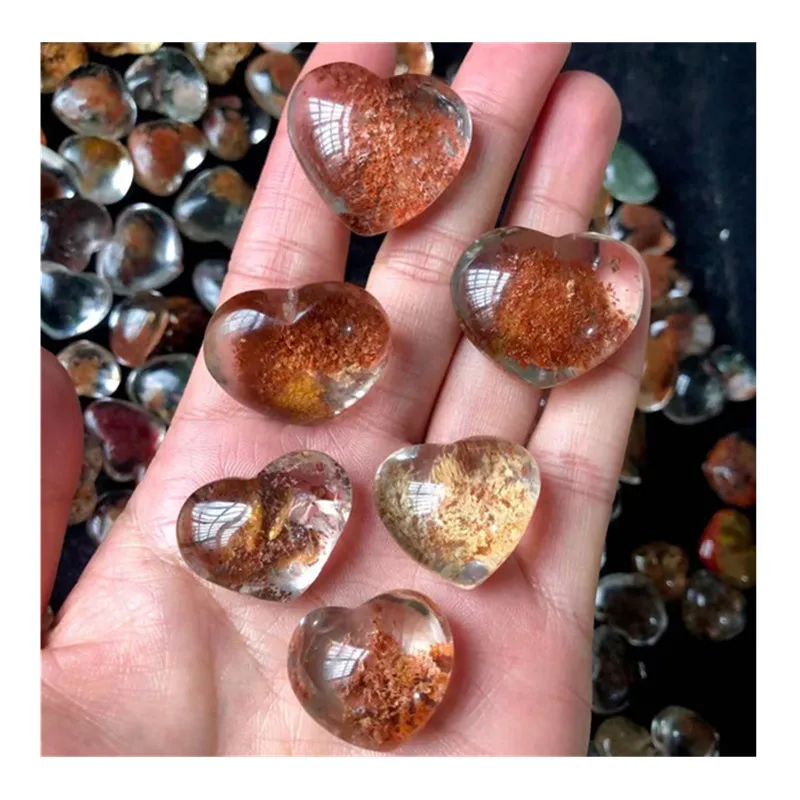 

Phantom Heart Natural Quartz Hand Made Gemstones For Healing Reiki