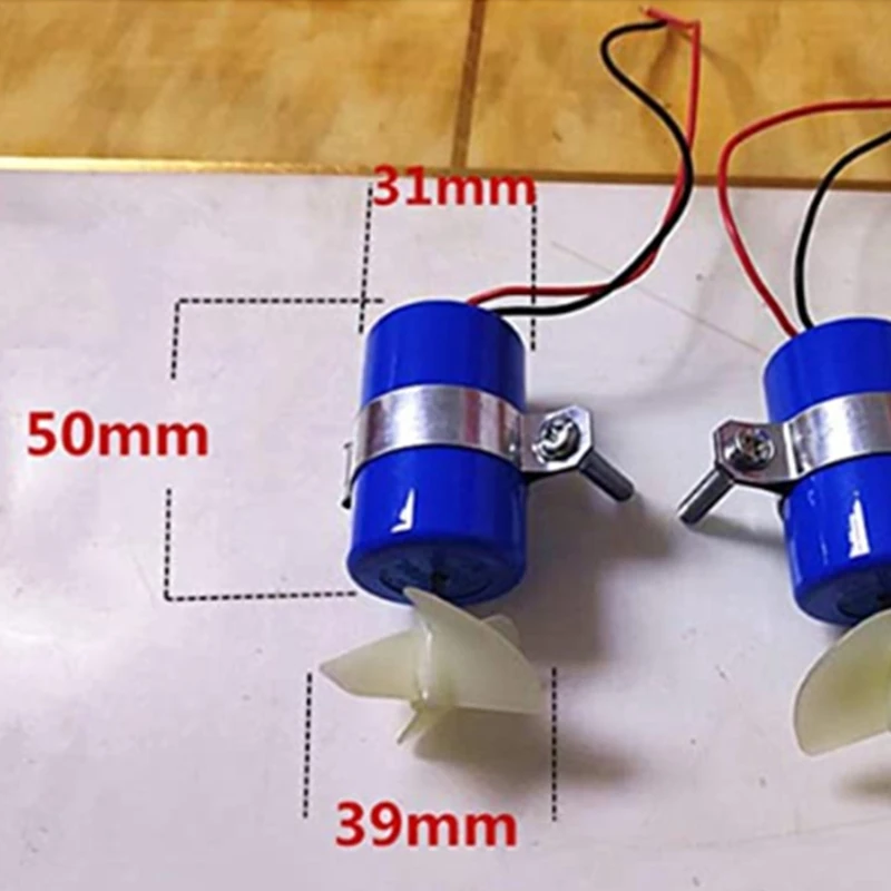 1Пара подводных моторных тяг для RC гидроцикла 7.4V 16800RPM по часовой и против часовой стрелки 3-лопастные винты для самодельного мини ROV-робота Bait.
