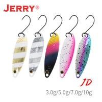 jerry jd long casting metal spoon fishing lure treble hook spinner single hook wobbler bait fishing accessory for bass perch