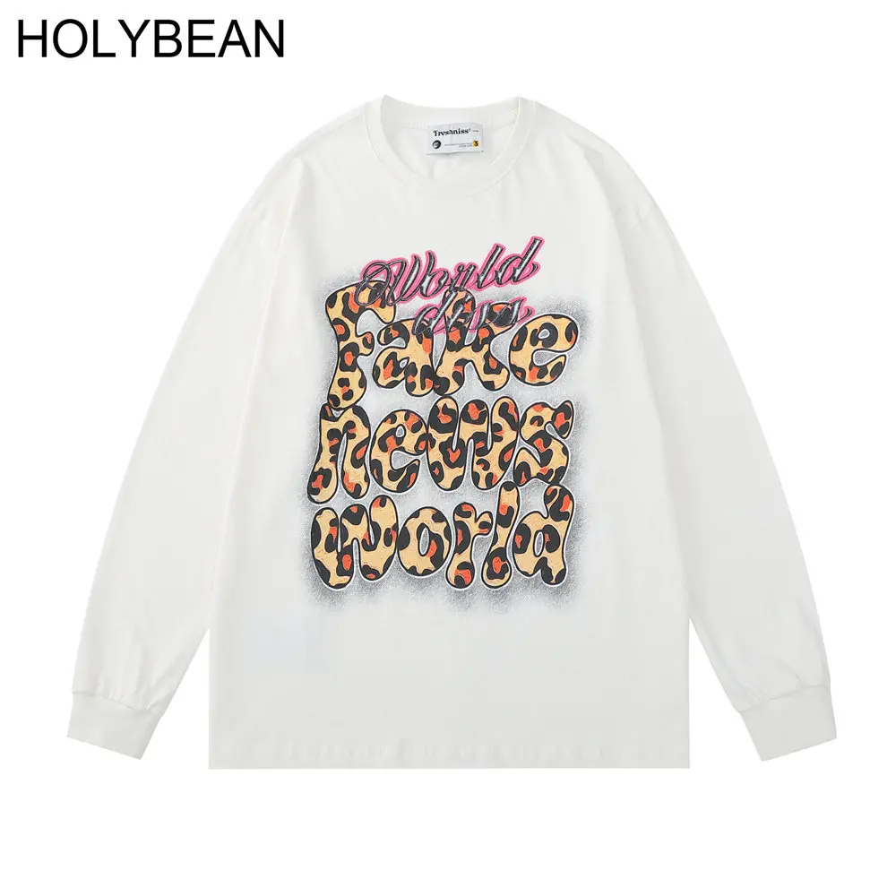 

Men's T-Shirt Autumn Warm Cotton Stars Long Sleeve Printed Oversized Harajuku Tshirts for Men Clothing