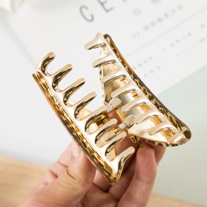 2 размера высокое качество акриловая смола Краб для волос клип в ретро-стиле с