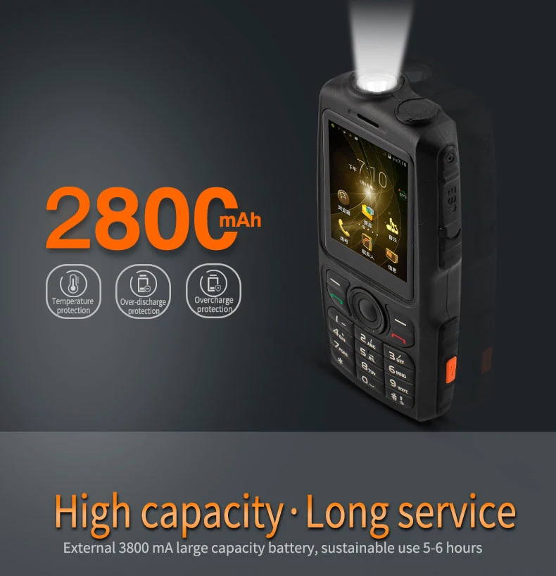 3g Wcdma Защищенный телефон Android с UHF 2W домофон PTT