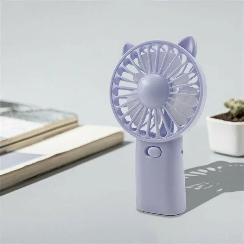 Новейший портативный usb-вентилятор с милым котом мини-внешний USB Перезаряжаемый