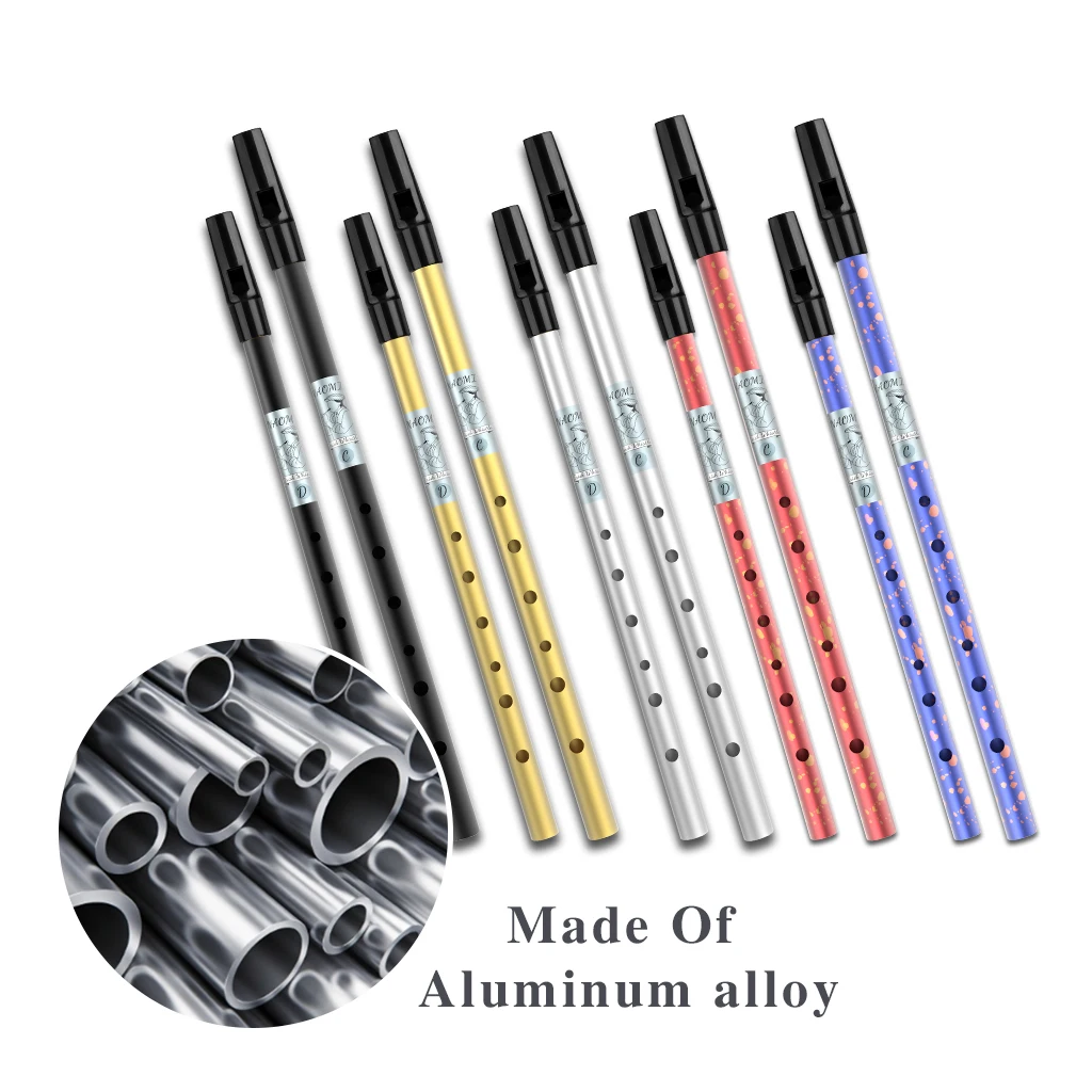 

NAOMI Blue Irish Whistle C&D Keys Penny Whistle 6 Holes Flute For Celtic & Folk Music Student Whistle