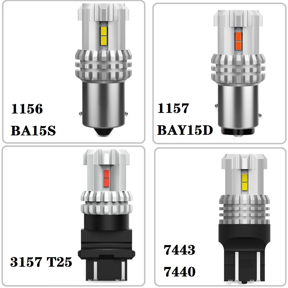 2 шт. 1200LM T20 7443 W21W 1156 светодиодный автомобиль P21/5 Вт 3157 PY21W P21W W21 5 BA15S DRL 1157 Bay15d красный