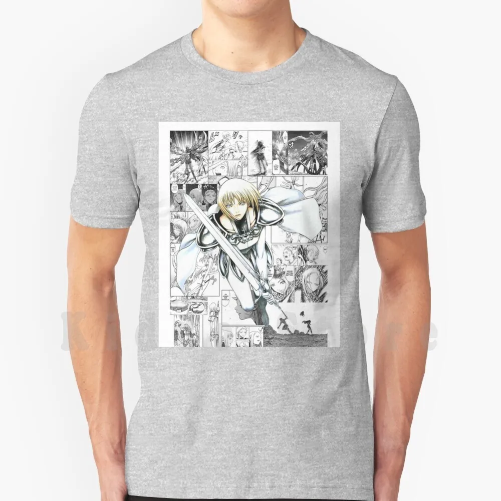 

Мужская хлопковая футболка Clare, Классическая хлопковая Футболка с рисунком обыкновенной манги, рафаэла, присала, Тереза