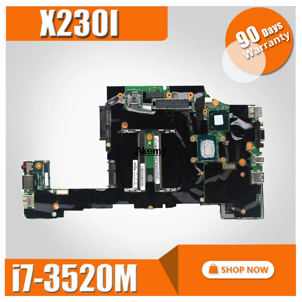 Новый оригинальный ноутбук For Lenovo ThinkPad X230 X230i материнская плата i7 i7-3520M процессор
